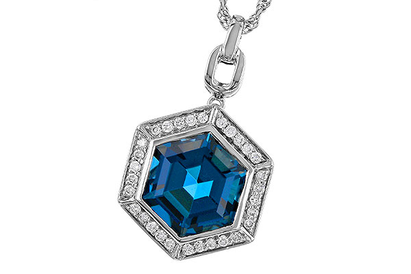 E275-11048: NECK 3.40 LONDON BLUE TOPAZ 3.55 TGW (9MM LBT)