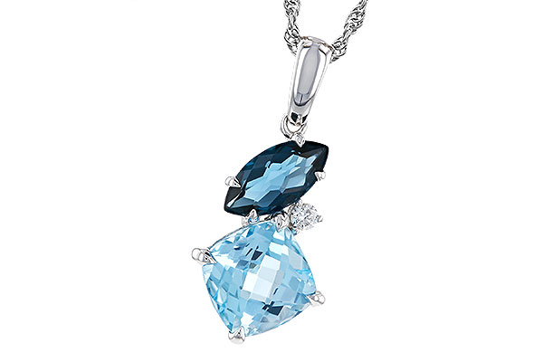 G275-12821: NECKLACE 2.37 TW BLUE TOPAZ 2.40 TGW